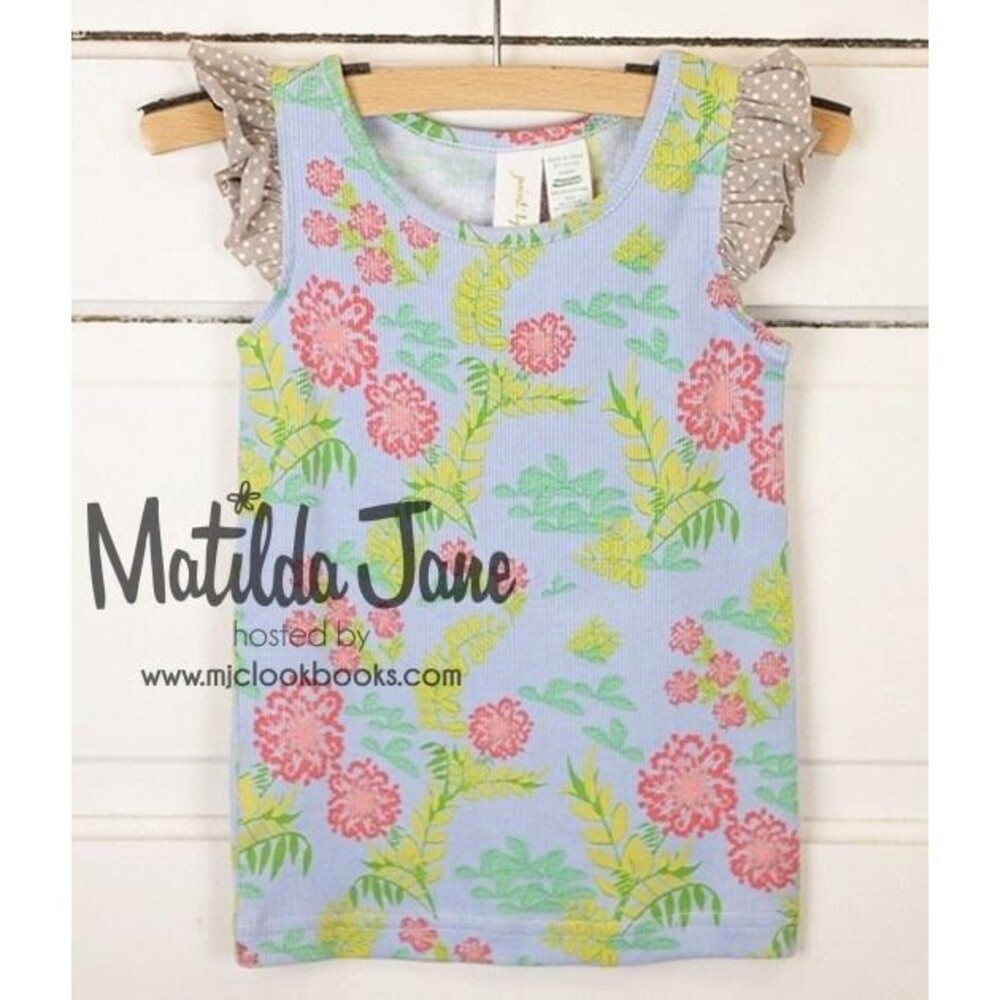 NEW Matilda Jane girls 10 tank top shirt Botanical flutter Wonderful Parade blue